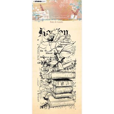StudioLight Write Your Story Nr.208 Slimline Clear Stamps - Hydrangea & Quill